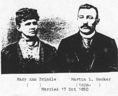 Martin L and Mary Ann (Brindle) Hocker Martin Luther and Mary Ann (Brindle) Hocker