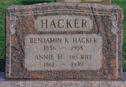 Benjamin K HACKER (1856—1938) and Annie H. HACKER (1861—1939)