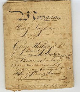 1830 Mortgage of Henry Snyder