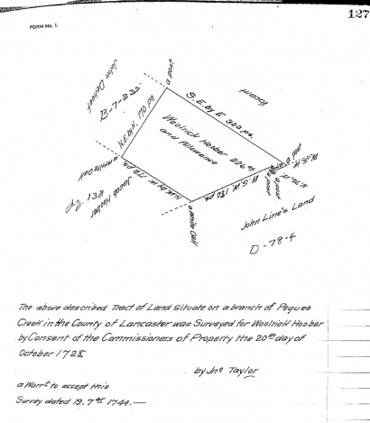 Woolrick Hoober, Survey Book D88:127