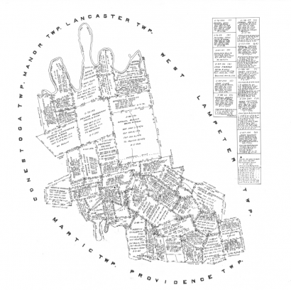 Pequea Warrantee Township Map