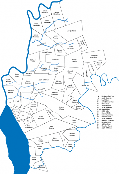 Conestoga Township Warrantee map