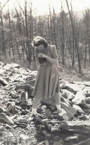 Ruth Hocker taking a photo