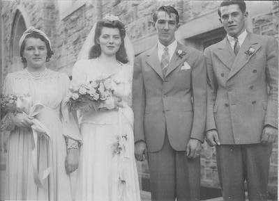 1941 Bill and Ruth's wedding photo