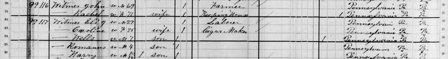 1880 John Witmer census