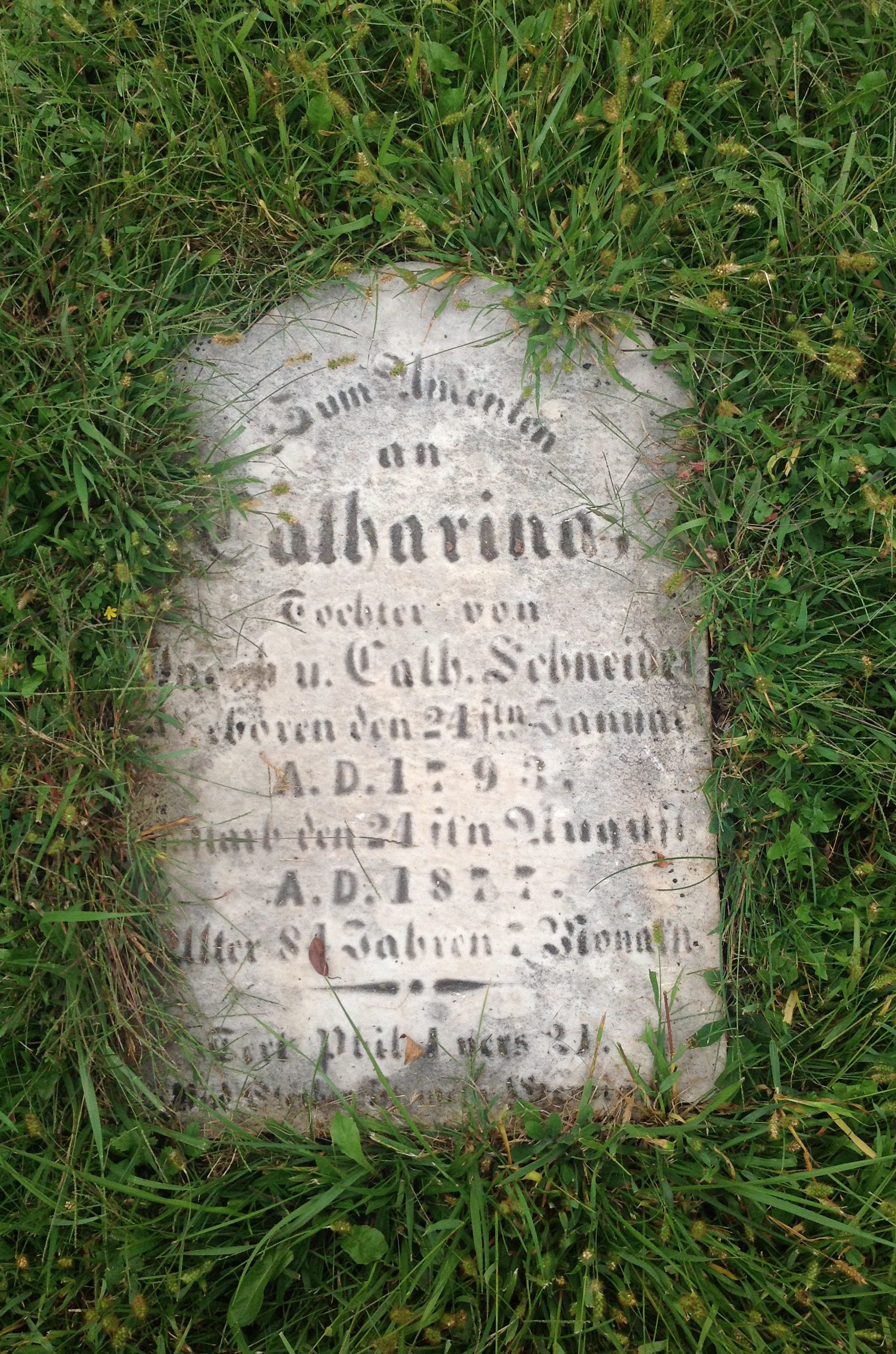 Catharina Schneider gravestone
