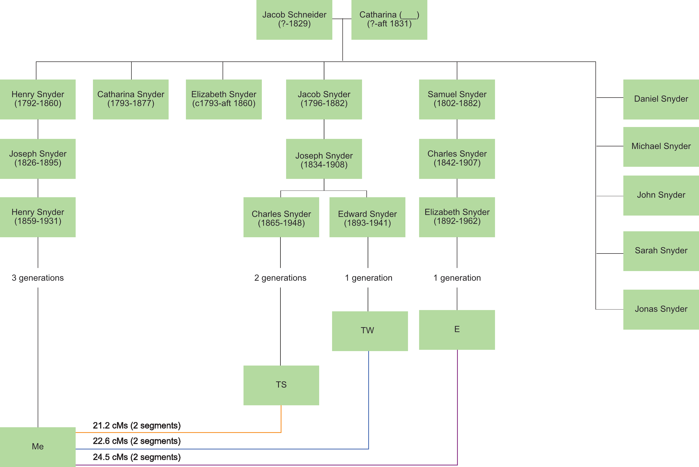 Jacob Genealogy Chart