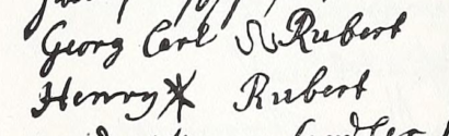 Henry and George Rupert signatures
