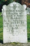 Amanda Hacker's gravestone