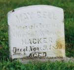 May Bell Hacker gravestone
