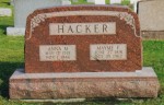 Mayme F. (Kiesinger) Hacker and Anna M. Hacker gravestone