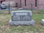gravestone of Celesta M. (Konigmacher) Hacker and son Jacob Richard Hacker