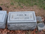 Gravestone of Cora (Wealand) Hacker