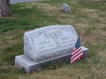 Gravestone of Ernest G. and Ruth B. Hacker