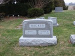 Gravestone of Myron D. and Mary E. Hacker