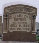 Elizabeth (Reichert) Snyder (1859-1926)