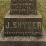 Joseph Snyder and Judith Deisher tombstone