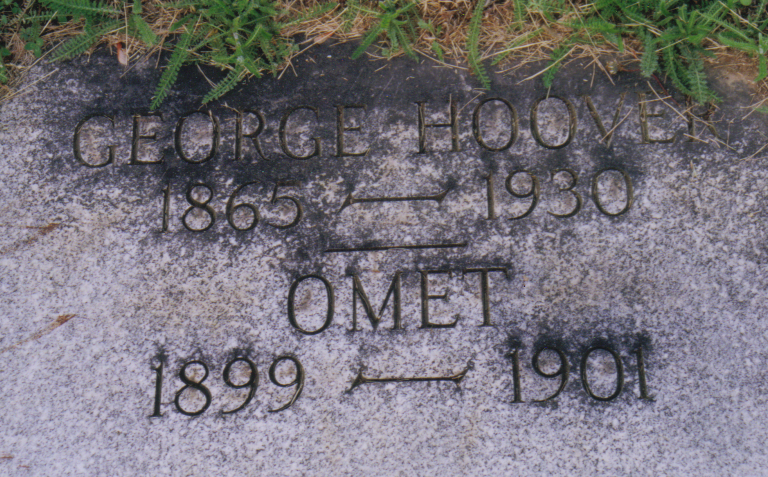 George and Omet Hoover gravestone