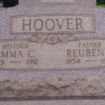 Reuben and Emma Hoover gravestone