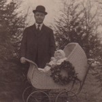 Unidentified man and baby