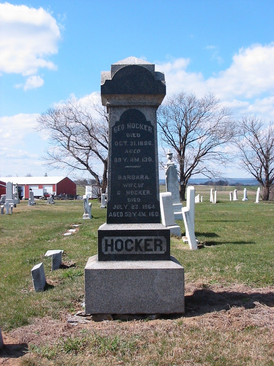 George Hocker (1806-1886) tombstone