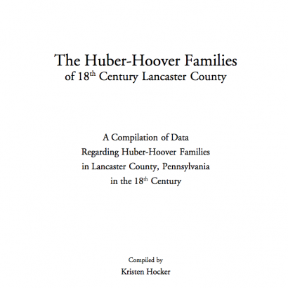 18th Century Lancaster County Hoover Families
