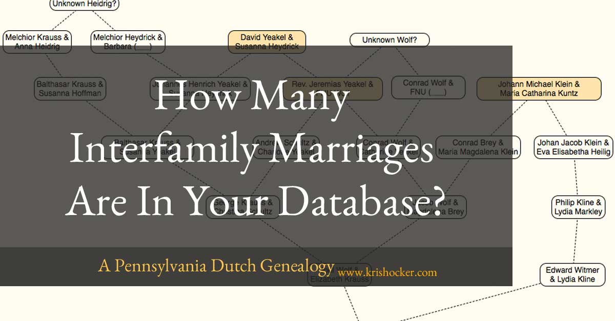 How Many Interfamily Marriages Are in Your Database