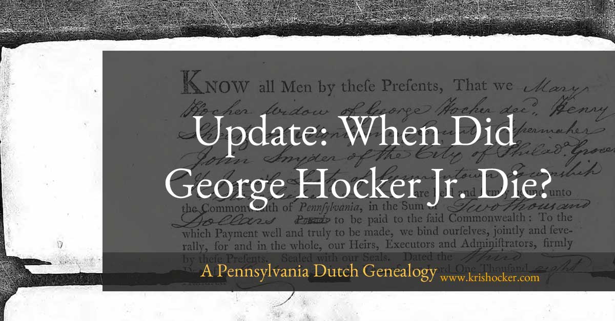 When Did George Hocker Jr. Die?