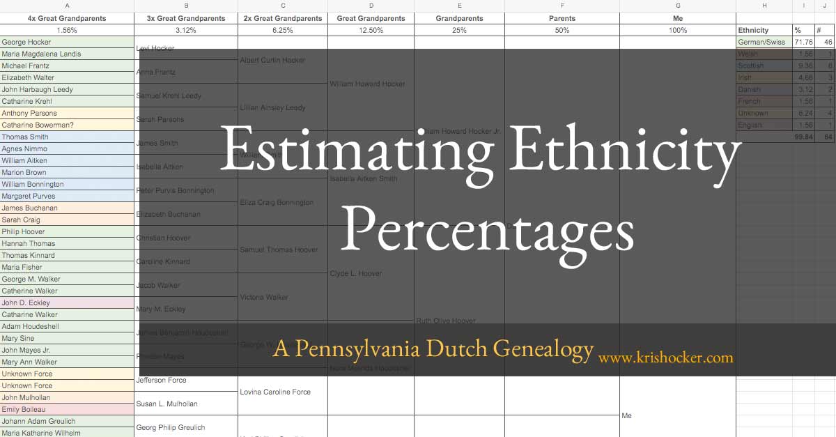 Estimating Ethnicity Percentages