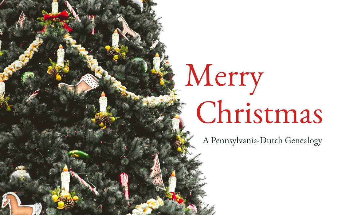 Christmas tree photo - Merry Christmas from a Pennsylvania-Dutch Genealogy