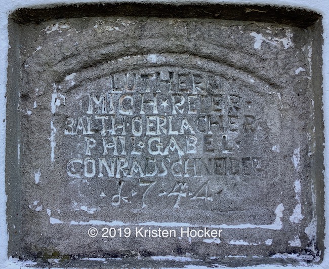 1744 Old Goshenhoppen Cornerstone - Lutherans